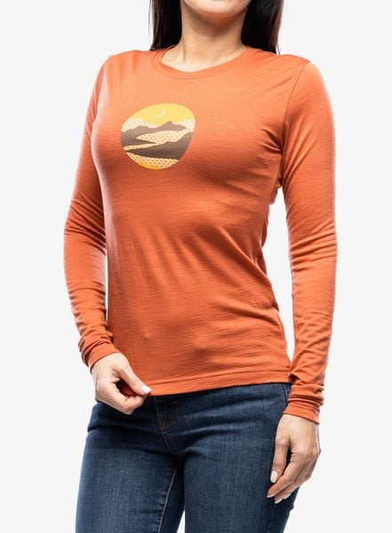 Bluza termoaktywna damska Sensor Merino Active Triglav Tee LS. Czerwone bluzy Sensor, l, bez wzorów, z materiału, bez kaptura. Za 317.89 zł.