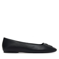Baleriny DKNY. Czarne baleriny DKNY, bez wzorów, bez obcasa. Za 579.99 zł.