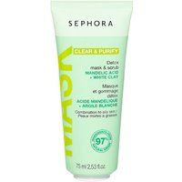 Detoksykująca maska & peeling - Z kwasem migdałowym i białą glinką. Maseczki SEPHORA COLLECTION. Za 75.00 zł.