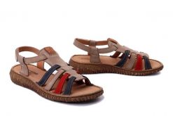 JOSEF SEIBEL 95207 616 252 Ronja 07 taupe-multi, sandały damskie. Sandały Josef Seibel, bez wzorów, ze skóry, bez obcasa, na obcasie, bez zapięcia. Za 262.43 zł.