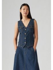 Levi's Top dżinsowy w kolorze granatowym rozmiar: S. Niebieskie topy Levi's®, s, bez wzorów, z bawełny, bez kołnierzyka, bez ramiączek. Za 153.34 zł.