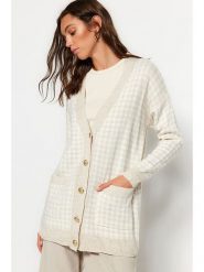 Trendyol Kardigan w kolorze beżowym rozmiar: S. Brązowe kardigany Trendyol, s, bez wzorów. Za 65.99 zł.