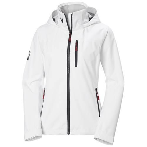 Kurtka narciarska damska Helly Hansen Crew. Białe kurtki narciarskie Helly Hansen, xl, z aplikacjami, z materiału, z kapturem, narciarskie. Za 678.00 zł.