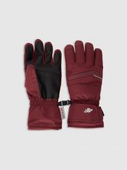 4F Rękawiczki narciarskie Thinsulate damskie - czerwone L. Czerwone rękawiczki 4f, bez wzorów, z materiału. Za 149.99 zł.