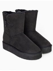 ISLAND BOOT Botki zimowe "Emmy" w kolorze czarnym rozmiar: 36. Czarne botki Island Boot, na zimę, bez wzorów, bez obcasa, bez zapięcia. Za 105.63 zł.