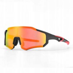 Okulary rowerowe / sportowe z polaryzacją ROCKBROS UV400 (10182) czarno-czerwone. Czarne okulary przeciwsłoneczne ROCKBROS, bez wzorów, sportowe. Za 89.00 zł.