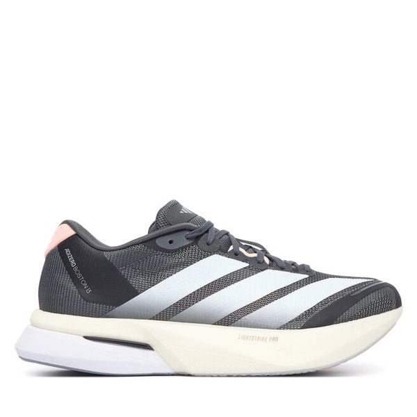 Buty do biegania adidas. Szare obuwie sportowe Adidas, bez zapięcia, do biegania. Za 629.99 zł.