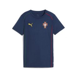 Młodzieżowa koszulka Portugalia Casuals PUMA Persian Blue Sunny Yellow. Niebieskia bluzki Puma, m, bez wzorów, młodzieżowe, bez kołnierzyka, bez ramiączek. Za 169.00 zł.