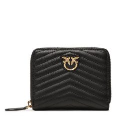 Duży Portfel Damski PINKO. Czarne portfele Pinko, bez wzorów. Za 479.99 zł.