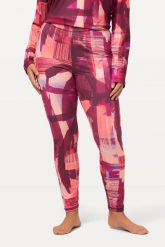 Damskie Narciarskie legginsy funkcyjne bardzo elastyczne z recyklingu. Fioletowe legginsy Ulla Popken, plus size, bez wzorów, z elastanu. Za 223.99 zł.