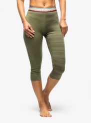 Legginsy termiczne damskie Ortovox 185 Rock N Wool Short Pants. Zielone legginsy ORTOVOX, l, bez wzorów, z bawełny, krótkie. Za 378.39 zł.
