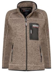 Geographical Norway Kurtka polarowa "Title" w kolorze beżowym rozmiar: S. Brązowe swetry Geographical Norway, s, bez wzorów, z polaru, bez ramiączek. Za 92.42 zł.