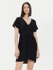 ONLY Sukienka codzienna 15317834 Czarny Tight Fit. Czarne sukienki Only, na co dzień, s, bez wzorów, z wiskozy, bez kołnierzyka, bez ramiączek, proste. Za 69.99 zł.