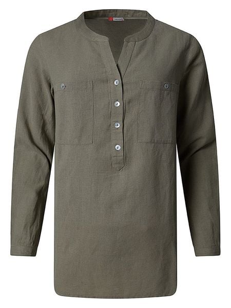 Timezone Bluzka "Henley" w kolorze khaki rozmiar: XL. Brązowe bluzki Timezone, xl, bez wzorów, z bawełny, bez kołnierzyka, bez ramiączek. Za 129.95 zł.