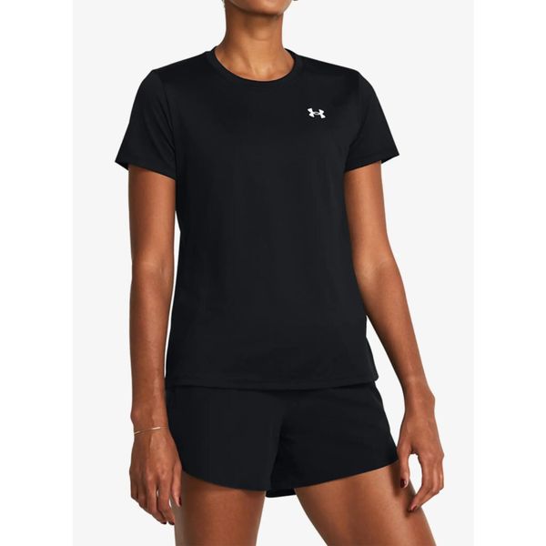 Koszulka szybkoschnąca damska Under Armour Tech SSC. Czarne bluzki Under Armour, bez wzorów, sportowe, bez kołnierzyka, bez ramiączek. Za 90.99 zł.