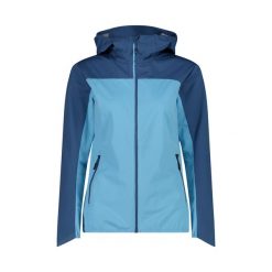 Kurtka przeciwdeszczowa damska CMP. Niebieskie kurtki sportowe CMP, xs, bez wzorów, bez kaptura, trekkingowe. Za 279.99 zł.