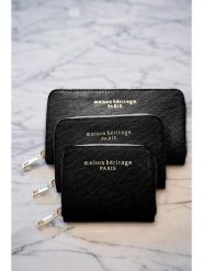 Maison héritage PARIS Skórzany portfel "Moni Box" w kolorze czarnym - 20 x 11 cm rozmiar: onesize. Czarne portfele Maison héritage PARIS, bez wzorów, z materiału. Za 179.64 zł.