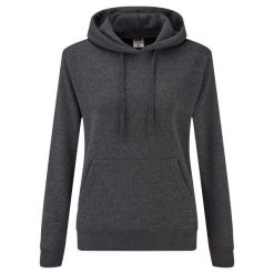 Klasyczna Bluza Z Kapturem Dla Pań I Panów. Szare bluzy FRUIT OF THE LOOM, xl, bez wzorów, z kapturem. Za 98.99 zł.