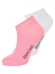 Marie Lund skarpetki do trampek w 2-paku Kobiety biały|różowy, ONE SIZE. Białe skarpety Marie Lund, bez wzorów. Za 29.95 zł.