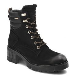 Czarne Botki Jeep Eleganckie Obuwie Damskie Na Obcasie. Czarne botki Jeep, bez wzorów, ze skóry ekologicznej, bez obcasa, na obcasie, bez zapięcia. Za 331.99 zł.