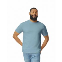 Koszulka Softstyle Dla Dorosłych Unisex. Niebieskie bluzki GILDAN, s, bez wzorów, sportowe, bez kołnierzyka, bez ramiączek. Za 29.99 zł.