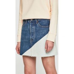 Levi's - Spódnica. Niebieskie spódnice Levi's®, na co dzień, s, bez wzorów, z bawełny, mini, proste. W wyprzedaży za 119.90 zł.