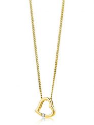 Revoni Złoty naszyjnik z diamentową zawieszką - dł. 45 cm rozmiar: onesize. Żółte naszyjniki Revoni, z diamentem, złote. Za 2,057.99 zł.