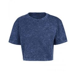 Koszulka Damska Acid Wash Crop T-shirt. Białe t-shirty BUILD YOUR BRAND, xl, bez wzorów, bez kołnierzyka, bez ramiączek. Za 73.99 zł.