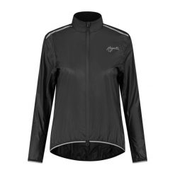 Kurtka przeciwdeszczowa damska Rogelli Essential. Czarne kurtki sportowe Rogelli, xl, bez wzorów, bez kaptura, rowerowe. Za 338.00 zł.