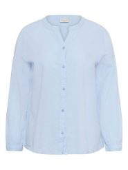 KAFFE curve Bluzka w kolorze błękitnym rozmiar: 52. Niebieskie bluzki KAFFE curve, bez wzorów, z bawełny, bez kołnierzyka, bez ramiączek. Za 126.99 zł.