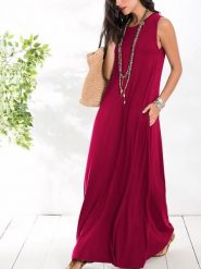 Milan Kiss Sukienka w kolorze bordowym rozmiar: L. Czerwone sukienki Milan Kiss, na co dzień, l, bez wzorów, bez kołnierzyka, bez ramiączek, maxi, proste. Za 152.99 zł.