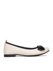 MEXX Baleriny CEO-MX/036C-RST Biały. Białe baleriny Mexx, bez wzorów, ze skóry, bez obcasa. Za 249.99 zł.