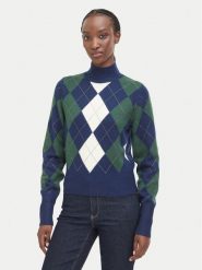 Guess Golf W6BR87 Z2172 Granatowy Regular Fit. Niebieskie golfy Guess, s, z aplikacjami, z syntetyku, bez ramiączek. Za 524.99 zł.