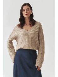 TATUUM Sweter "Aspen" w kolorze beżowym rozmiar: XXL. Brązowe swetry Tatuum, xxl, bez wzorów, z wełny, bez ramiączek. Za 259.95 zł.