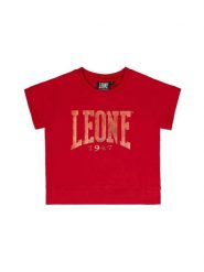 Bluza z bawełna na czas wolny na co dzień. Czerwone bluzy LEONE 1947 APPAREL, bez wzorów, z bawełny, bez kaptura. Za 109.46 zł.