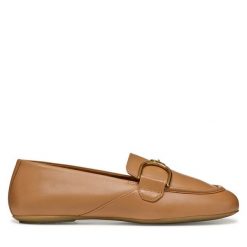 Lordsy Geox. Brązowe lordsy Geox, bez wzorów, bez obcasa, bez zapięcia. Za 459.99 zł.