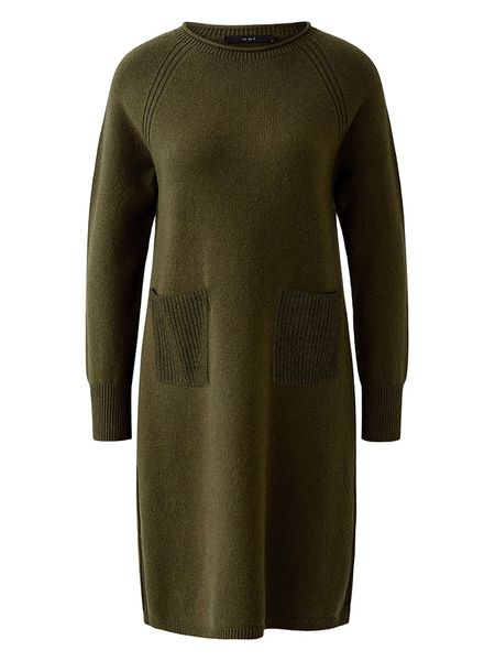 Oui Sukienka w kolorze khaki rozmiar: 36. Brązowe sukienki Oui, na co dzień, bez wzorów, bez kołnierzyka, bez ramiączek, midi, proste. Za 434.99 zł.