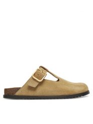 Gino Rossi Klapki EMERY-199 Beżowy. Brązowe klapki Gino Rossi, bez wzorów, ze skóry, bez obcasa. Za 329.99 zł.