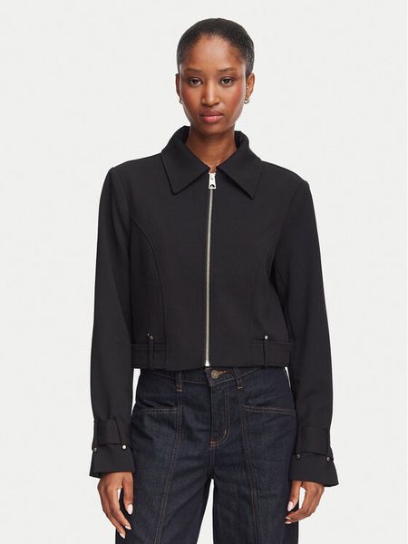 Guess Kurtka przejściowa W6YL21 K4327 Czarny Regular Fit. Czarne kurtki Guess, xl, z aplikacjami, z syntetyku, bez kaptura. Za 614.99 zł.
