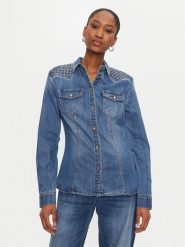 Gaudi Koszula jeansowa 421BD46002 Niebieski Regular Fit. Niebieskie koszule Gaudi, l, bez wzorów, z bawełny, bez kołnierzyka, bez ramiączek. Za 659.99 zł.