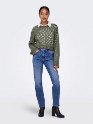 ONLY Sweter w kolorze khaki rozmiar: M. Brązowe swetry Only, m, bez wzorów, bez ramiączek. Za 74.95 zł.