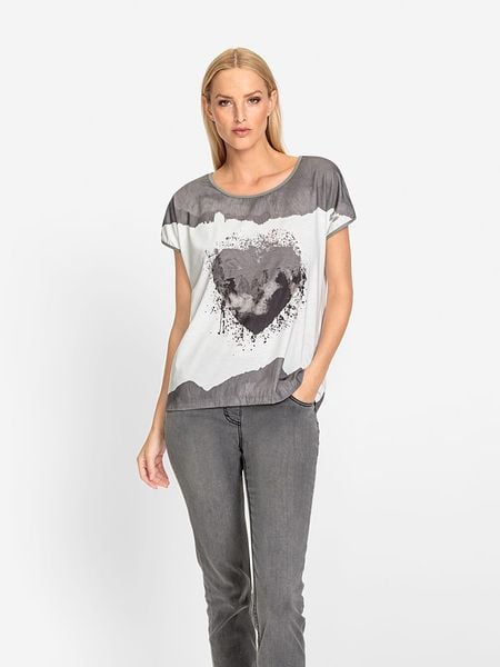 Heine Koszulka w kolorze szaro-białym rozmiar: 34. Białe bluzki Heine, bez wzorów, bez kołnierzyka, bez ramiączek. Za 46.95 zł.