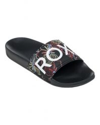 Klapki basenowe damskie Roxy SLIPPY II. Czerwone klapki Roxy, bez wzorów, z gumy, bez obcasa. Za 109.99 zł.