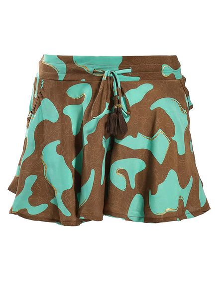 BLE Szorty w kolorze turkusowo-jasnobrązowym rozmiar: S/M. Brązowe szorty BLE, bez wzorów. Za 109.78 zł.