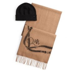 Zestaw Szalik i Czapka LAUREN RALPH LAUREN. Brązowe czapki Lauren Ralph Lauren, bez wzorów. Za 739.99 zł.