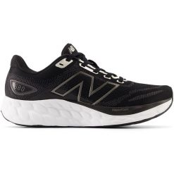 Buty damskie New Balance Fresh Foam 680 v8 W680LK8 – czarne. Czarne obuwie sportowe New Balance, z materiału, bez zapięcia, do biegania. Za 369.99 zł.