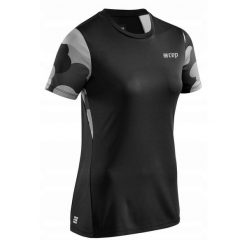 Koszulka sportowa z krótkim rękawem CEP Camocloud damska. Czarne koszulki sportowe CEP, bez wzorów, z tkaniny, bez ramiączek, na fitness i siłownię. Za 199.00 zł.