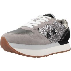 Buty SUN68 KELLY BIG GLITTER Szary. Szare trekkingi SUN68, ze skóry, na fitness i siłownię. Za 349.99 zł.