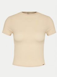 Dorina T-Shirt Noa FXTO0015MI116 Beżowy Slim Fit. Brązowe t-shirty Dorina, xl, bez wzorów, z syntetyku, bez kołnierzyka, bez ramiączek. Za 59.99 zł.