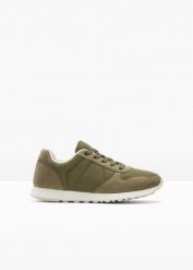 Sneakersy. Brązowe obuwie sportowe bonprix, z satyny, bez zapięcia. Za 117.99 zł.